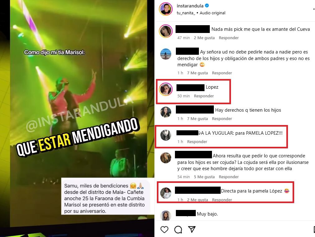Usuarios relacionan ante nuevas palabras de Marisol en pleno conciertos.