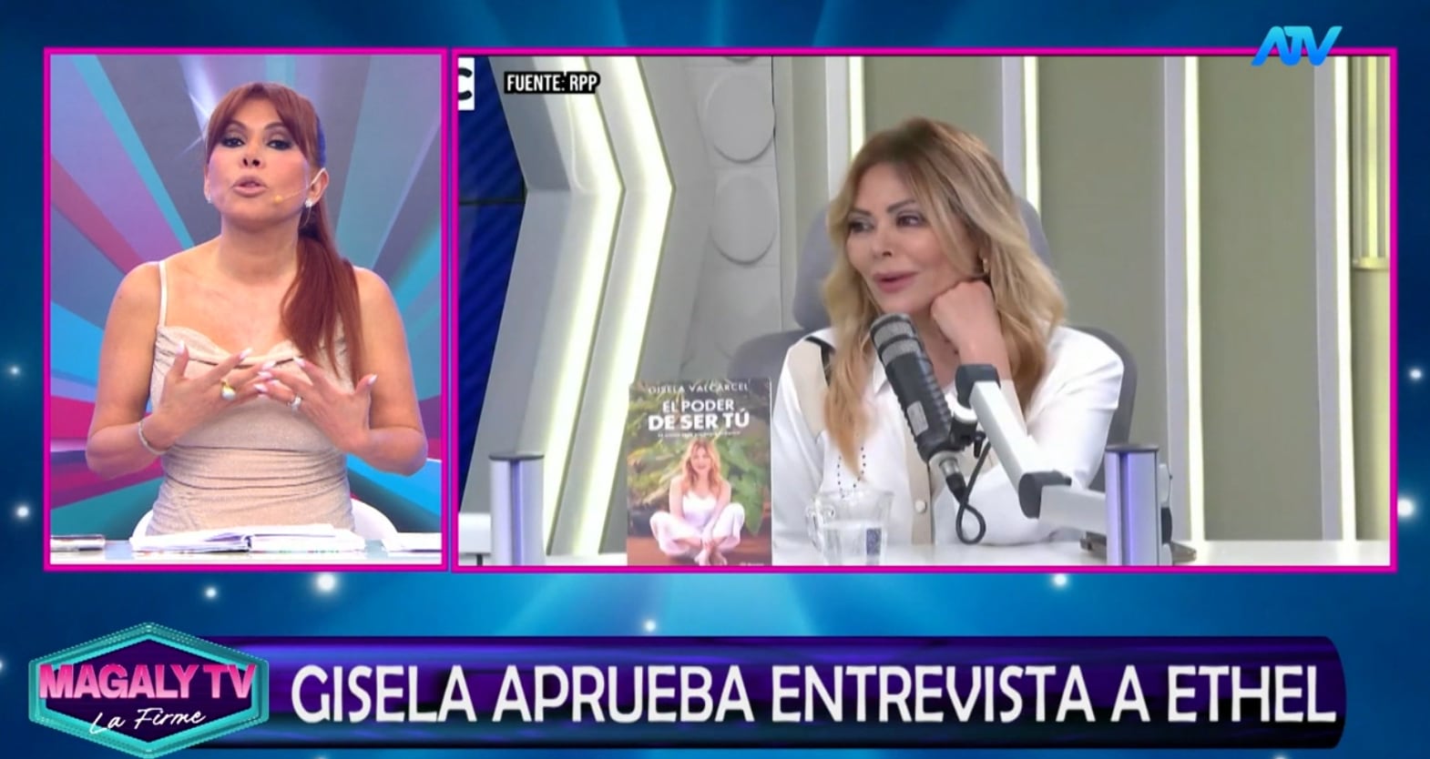 Magaly Medina pregunta a Gisela Valcárcel por qué no promociona su libro en 'Magaly TV La Firme'.