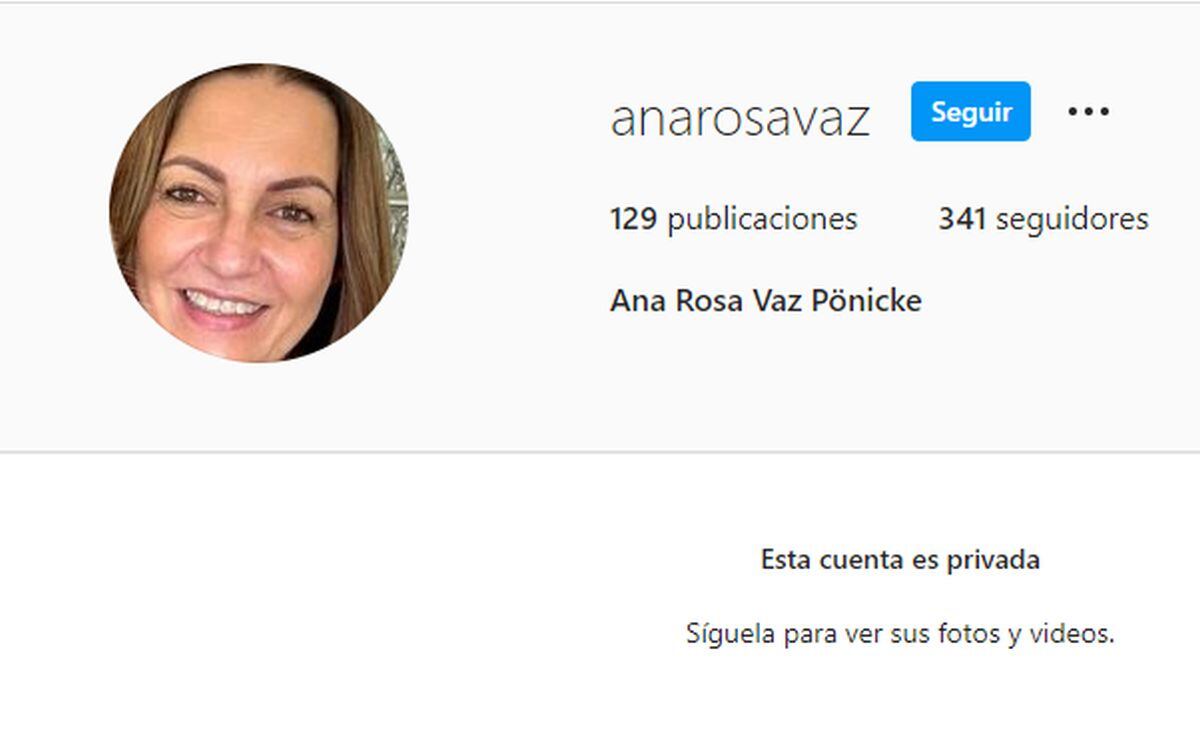 Ana Rosa Vaz mantiene sus redes sociales privadas (Foto: Ana Vaz / Instagram)