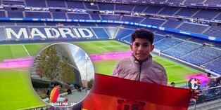 Cliver Huamán emocionado al conocer estadio Santiago Benabéu (Foto: @poldeportes)