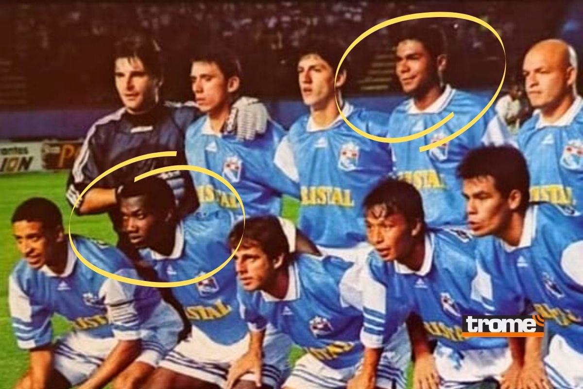 Santiago Salazar y Andrés Mendoza posan con Sporting Cristal (Foto: @cafusalazar)