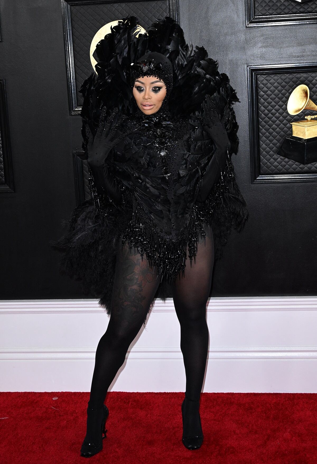 Blac Chyna en la alfombra roja de los Premios Grammy 2023. (Foto: AFP).