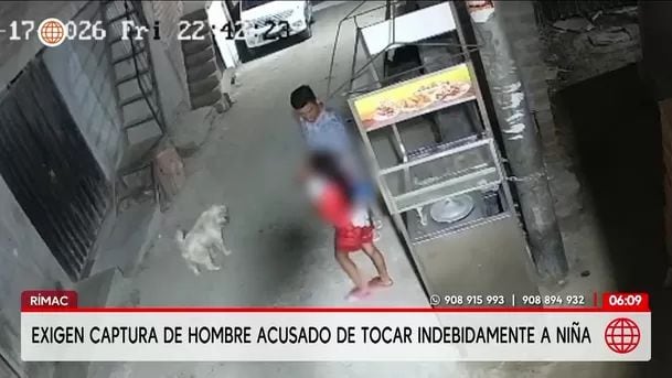 Cámaras captaron al hombre llevándose a la niña en el Rímac