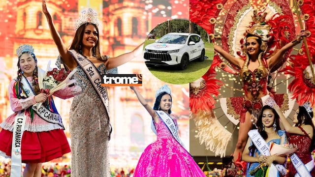 Bellezas cajamarquinas. Eligen a las cuatro reinas que inician funciones en el Carnaval de Cajamarca 2026. (Composición foto: Isabel Medina / Trome).