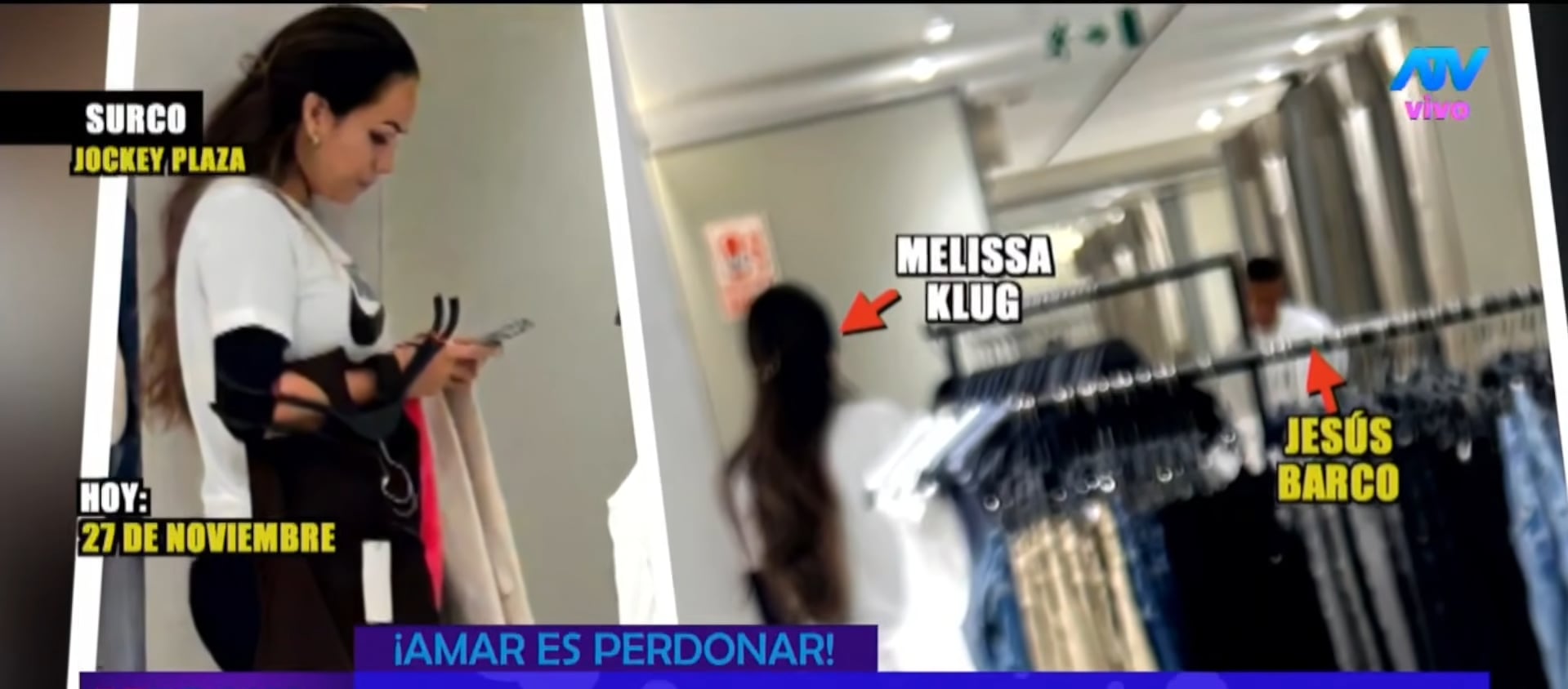 Chalaca se luce con Jesús Barco en un conocido centro comercial. (Fuente: ATV)