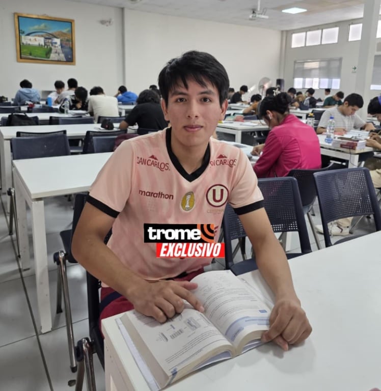 “Hay que ser perseverantes. Habrá caídas, pero tenemos que seguir adelante”, aconseja Ruben Ursua, primer puesto cómputo general en admisión UNFV 2026. (Entrevista y composición foto: Isabel Medina / Trome).