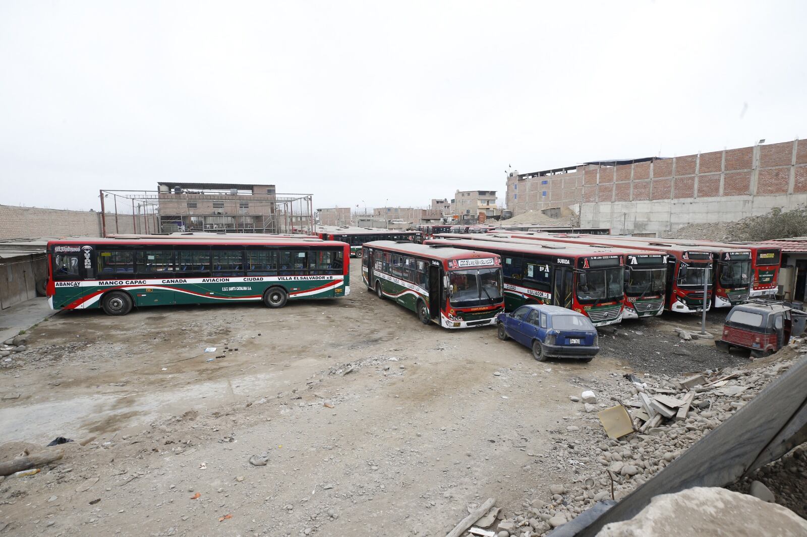 En el paradero de la línea A operan unos 50 vehículos.