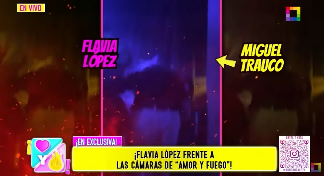 Imágenes de Flavia López y Miguel Trauco en una discoteca.