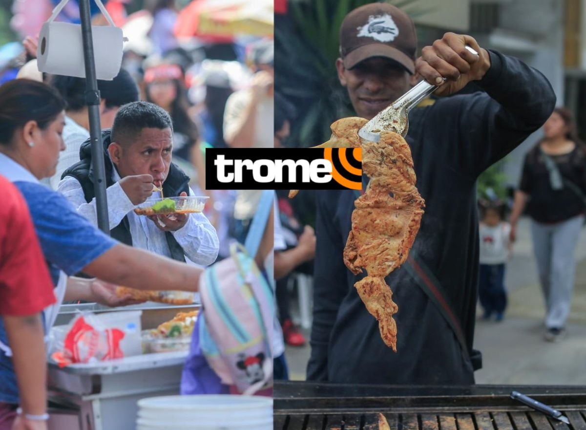 Variedad de comida se vio el 29 de julio en toda la avenida Brasil. Foto: César Bueno/Trome.