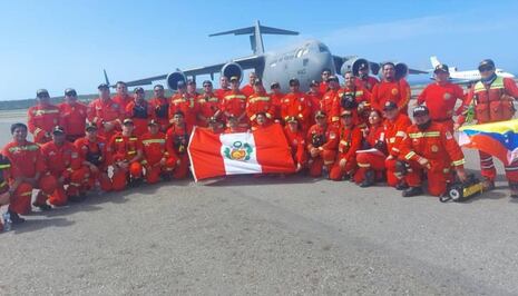 Equipos de Bomberos del Perú llegaron a Venezuela para unirse a las labores de ayuda