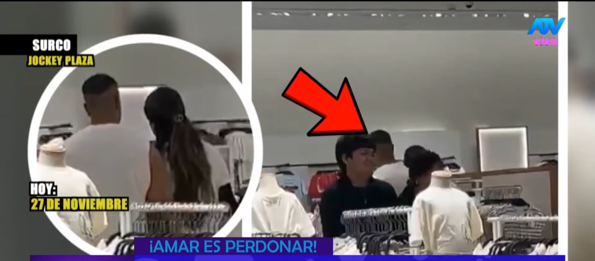 Chalaca se luce con Jesús Barco en un conocido centro comercial. (Fuente: ATV)