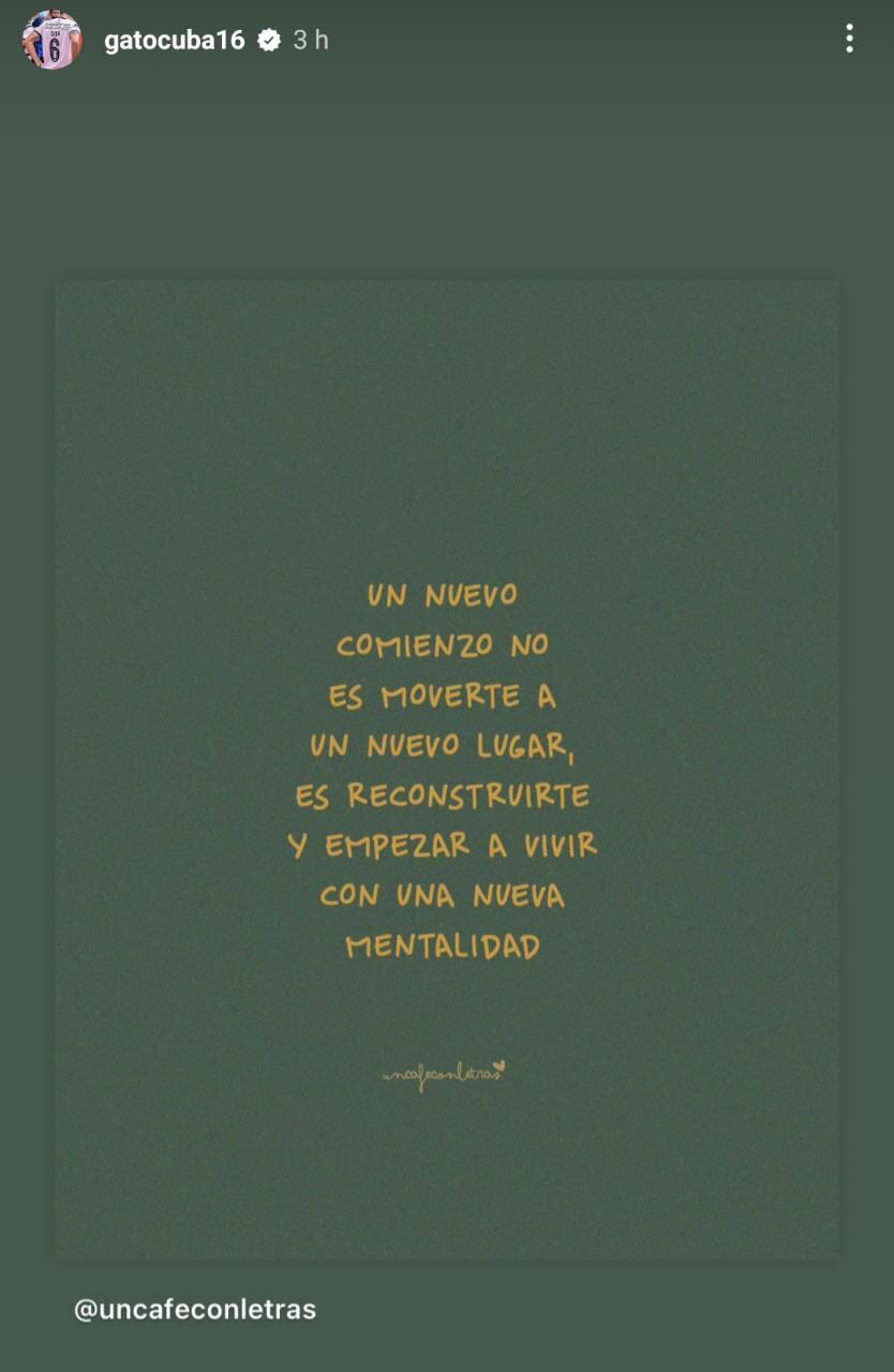 Rodrigo Cuba publicó misterioso mensaje en Instagram.