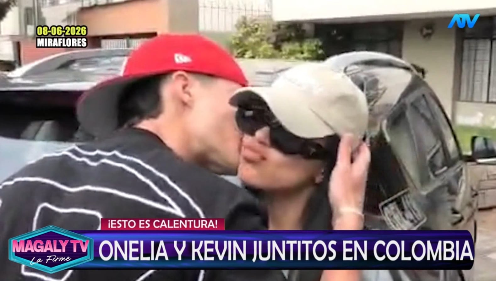 Así se despidieron Onelia Molina y Kevin Díaz tras volver de Cartagena.