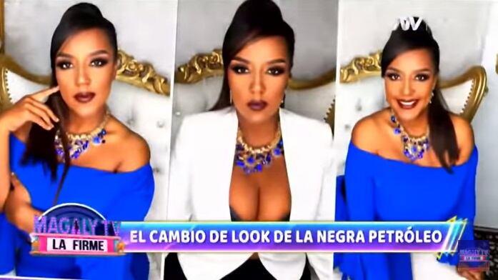 La ‘Negra Petróleo’ después de su cambio de look. (Foto: Captura Magaly TV: La Firme).