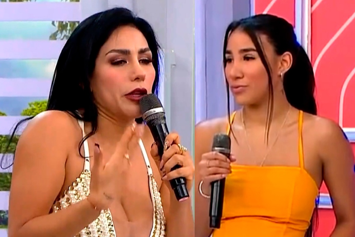 Leysi Suárez arremete contra Samahara Lobatón. Foto: Captura América TV.