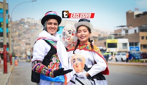 Chuto y la Jaujina, personajes de la famosa tunantada, muestran su arte en calles de Lima