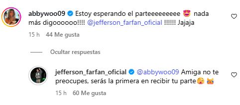 Muestras de cariño de la pareja y felicitaciones de amigos cercanos. (Fuente: Instagram)