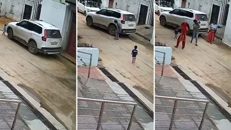 India: conductor atropella accidentalmente a un niño y logra rescatarlo a tiempo