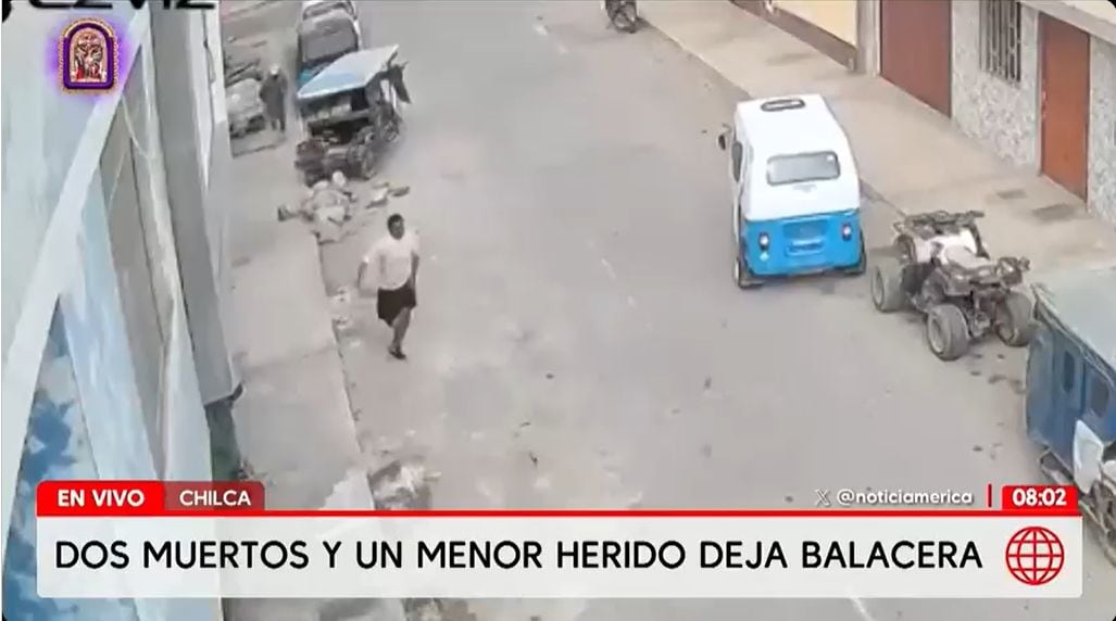 Balacera en Chilca dejó dos muertos y un menor herido. Foto: América