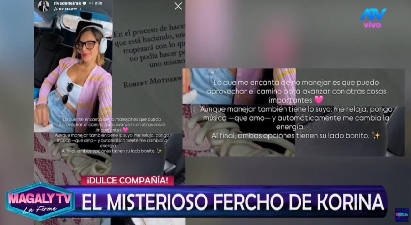 Korina Rivadeneira comparte post previo a imágenes.