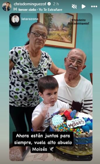 Fallece el abuelo de Christian Domínguez