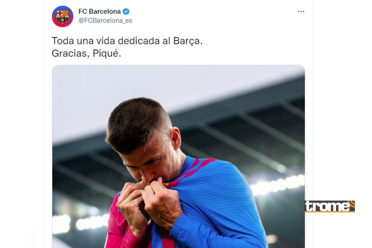 FC Barcelona dedicó palabras a Gerard Piqué (@fcbarcelona)