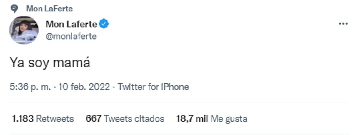Mon Laferte se convirtió en madre. (Foto: @@monlaferte).