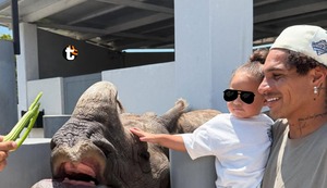 Paolo Guerrero y Ana Paula Consorte se lucen en paseo familiar en el Parque de Las Leyendas | VIDEO