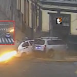 ¡Violento choque en Centro de Lima! Vehículo impactó contra restaurante y accidente dejó tres heridos