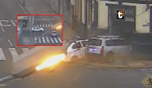 ¡Violento choque en Centro de Lima! Vehículo impactó contra restaurante y accidente dejó tres heridos
