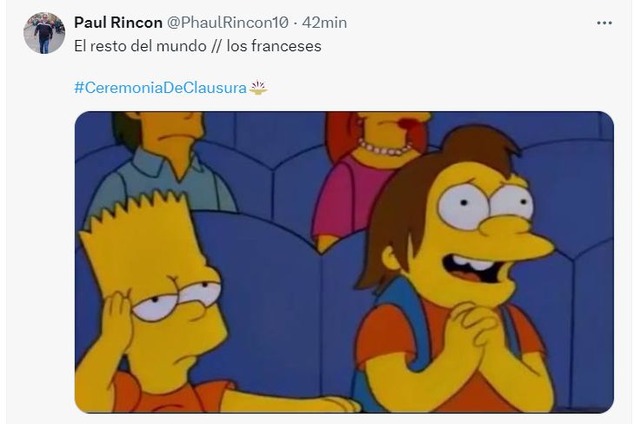 Trome | Clausura París 2024: Los memes de la ceremonia de los Juegos Olímpicos (Foto: Twitter)