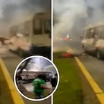 Callao: barristas de Cristal y Boys se enfrentan con piedras y pirotécnicos