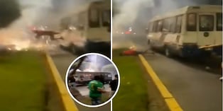 Callao: barristas de Cristal y Boys se enfrentan con piedras y pirotécnicos