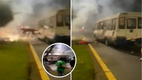 Callao: barristas de Cristal y Boys se enfrentan con piedras y pirotécnicos