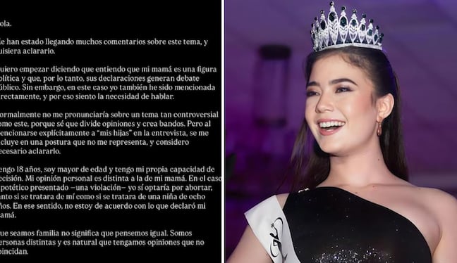 “Yo si optaría por abortar”: Kyara Villanella rechaza postura de Keiko Fujimori