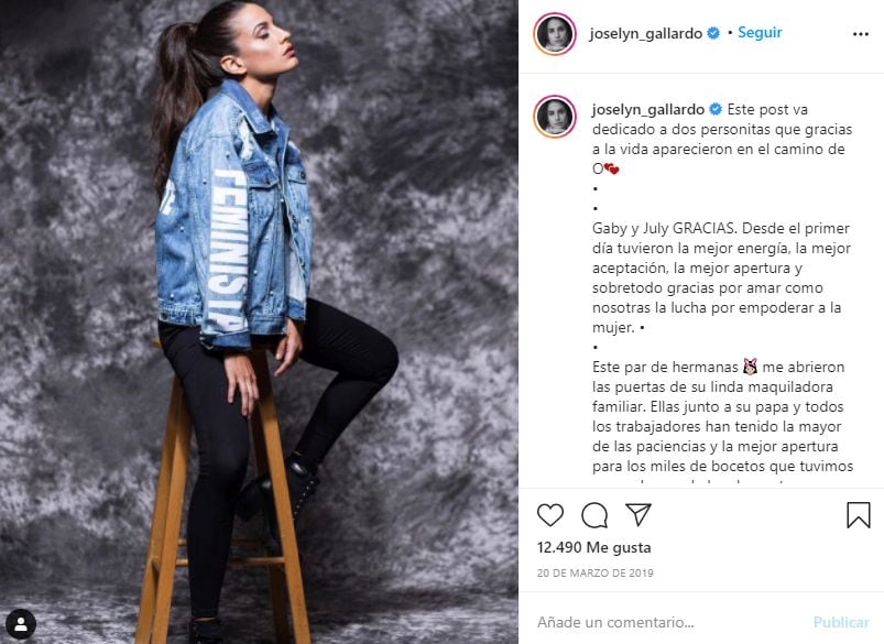 Más allá de la actuación, la actriz también tiene su propio emprendimiento (Foto: Instagram / Joselyn Gallardo)