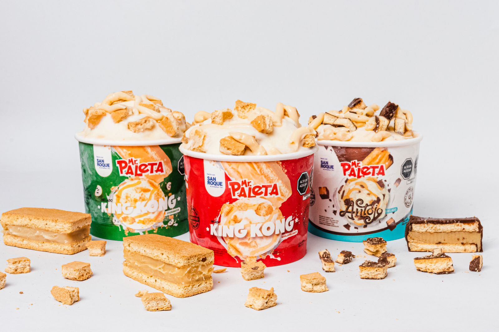 El king kong, postre de tradición, se llena de frescura en novedoso helado con la creación de Mr. Paleta en colaboración con la receta original de San Roque. También tiene otras dos variedades.