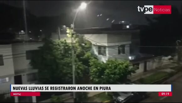 Piura: Nuevas lluvias se registraron en la noche