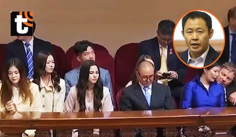 El gran ausente: la familia de Keiko Fujimori llegó al Congreso, pero Kenji no está presente para la toma...
