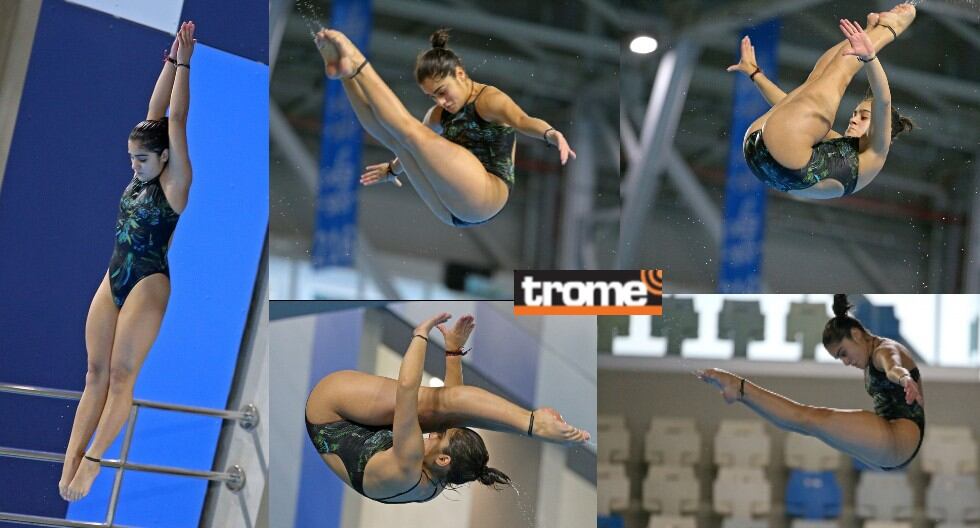 Orgullo blanquirrojo. A sus 14 años, Ana destaca como clavadista y acaba de ganar doble medalla de oro para el Perú. (Trome / Legado)