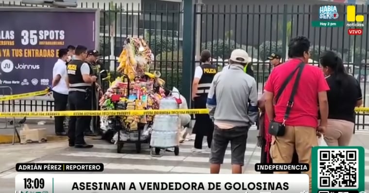 Un sujeto desconocido acabó con un disparo con la vida de una vendedora de golosinas en Independencia.