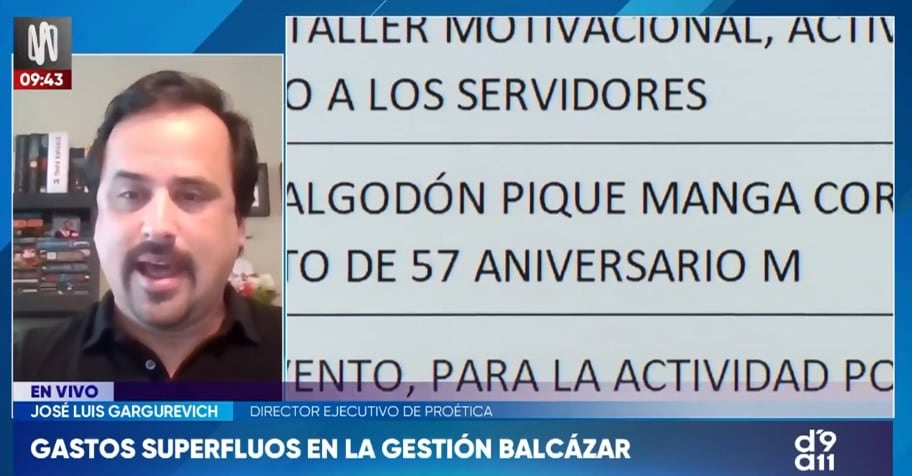 José Luis Gargurevich criticó gastos superfluos en el gobierno de José María Balcázar (Foto: Captura Canal N)