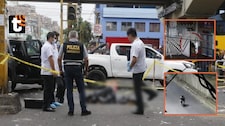¡Cámaras captaron el crimen! El preciso instante en el que sicario asesina a hombre en Gamarra y huye en moto con su cómplice