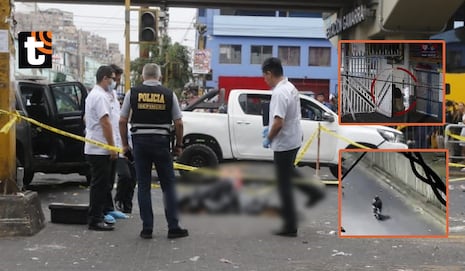 ¡Cámaras captaron el crimen! El preciso instante en el que sicario asesina a hombre en Gamarra y huye en ...