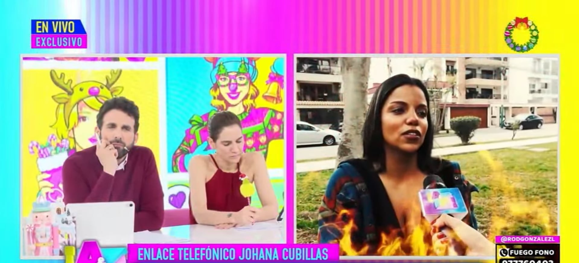 La 'Nena' se enfrenta a Juan Ichazo en vivo. (Fuente: Willax)