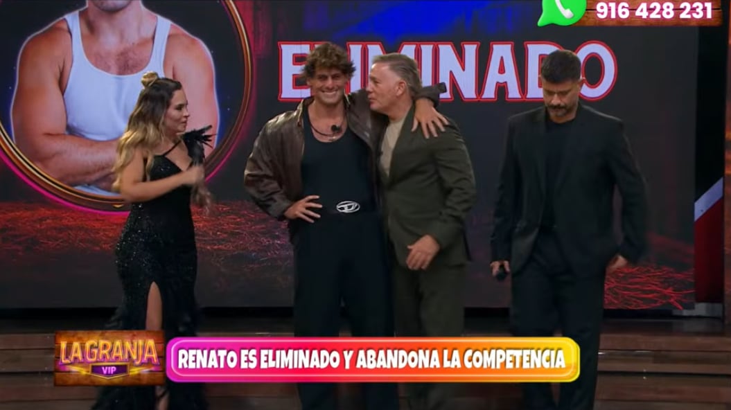 Renato Rossini Jr. fue eliminado de 'La Granja vip' este sábado 18 de abril.