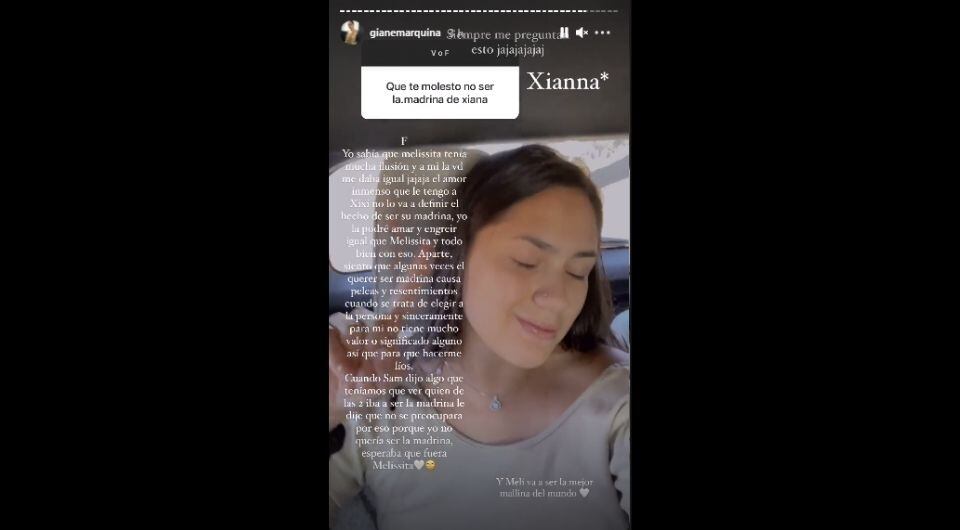 Gianella Marquina aclara que no se molestó con Samahara Lobatón por no elegirla como madrina