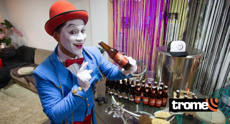 Vecino trabaja como mimo y emprende vendiendo cerveza artesanal
