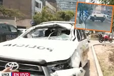 Lince: Patrullero da dos vueltas de campana por impactante choque en la avenida Petit Thouars | VIDEO