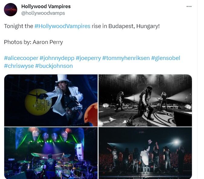 Hollywood Vampires on Tour (Foto: Hollywood Vampires/Twitter)